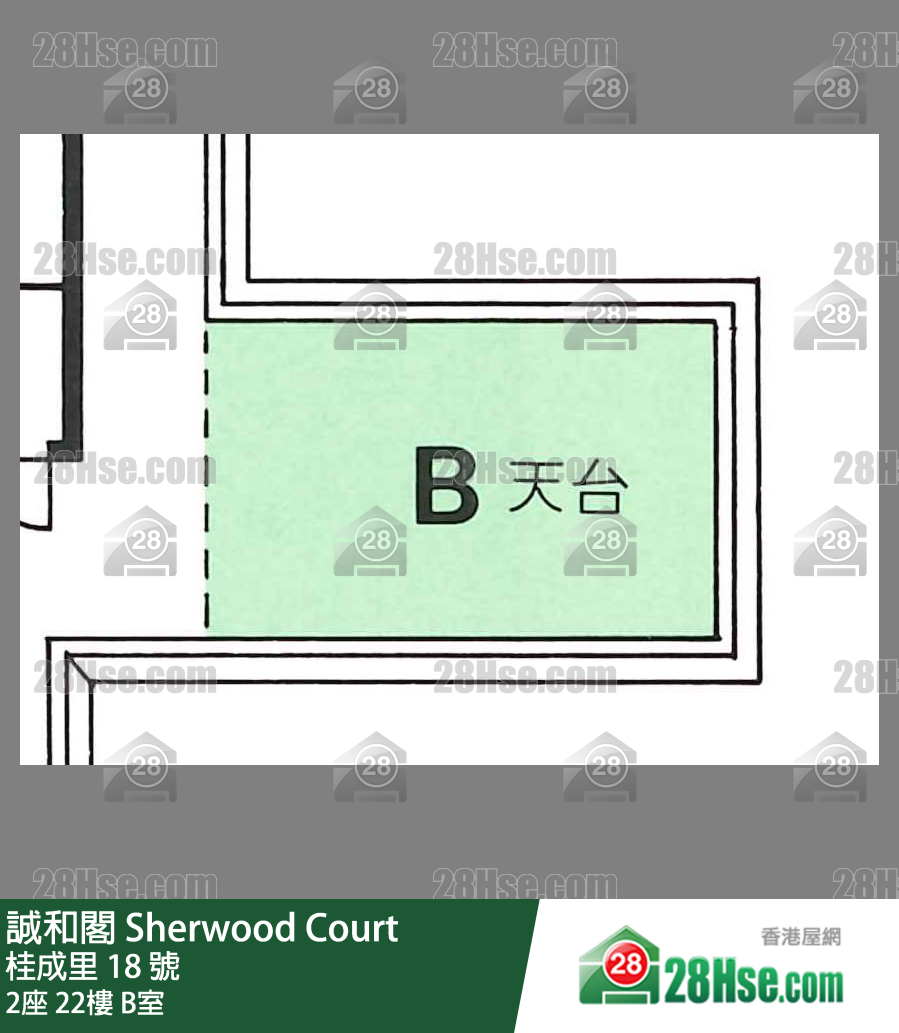 誠和閣 2座22樓 B室 平面圖