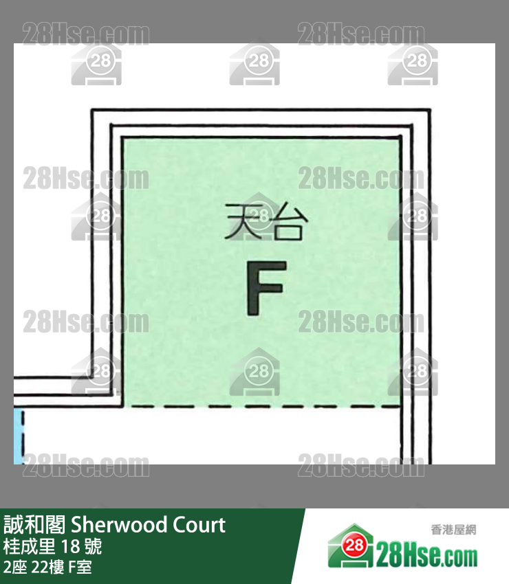 誠和閣 2座22樓 F室 平面圖