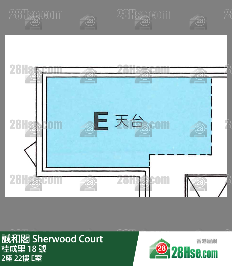 誠和閣 2座22樓 E室 平面圖