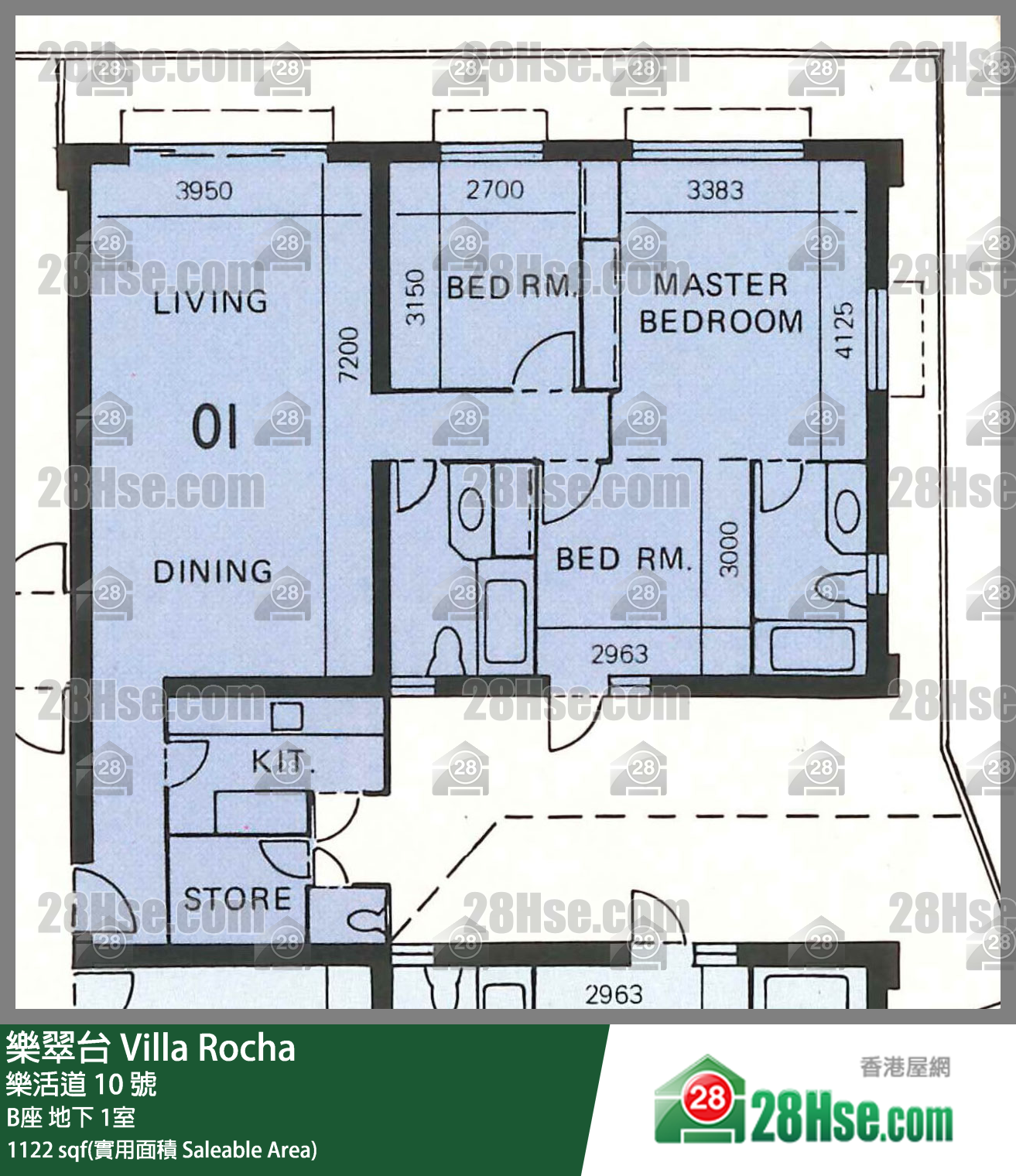 樂翠台 B座地下 1室 平面圖