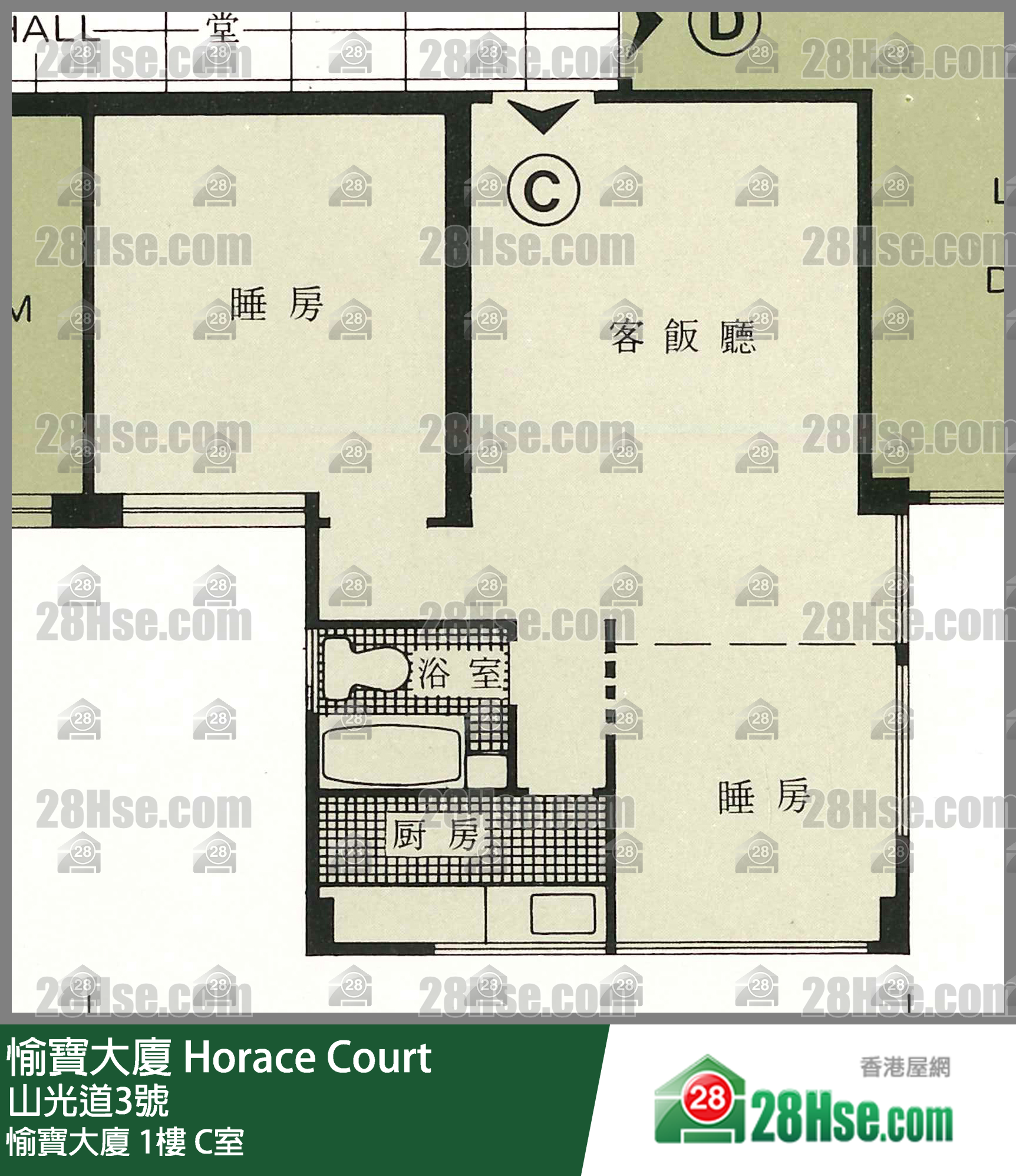 愉寶大廈 愉寶大廈1樓 C室 平面圖