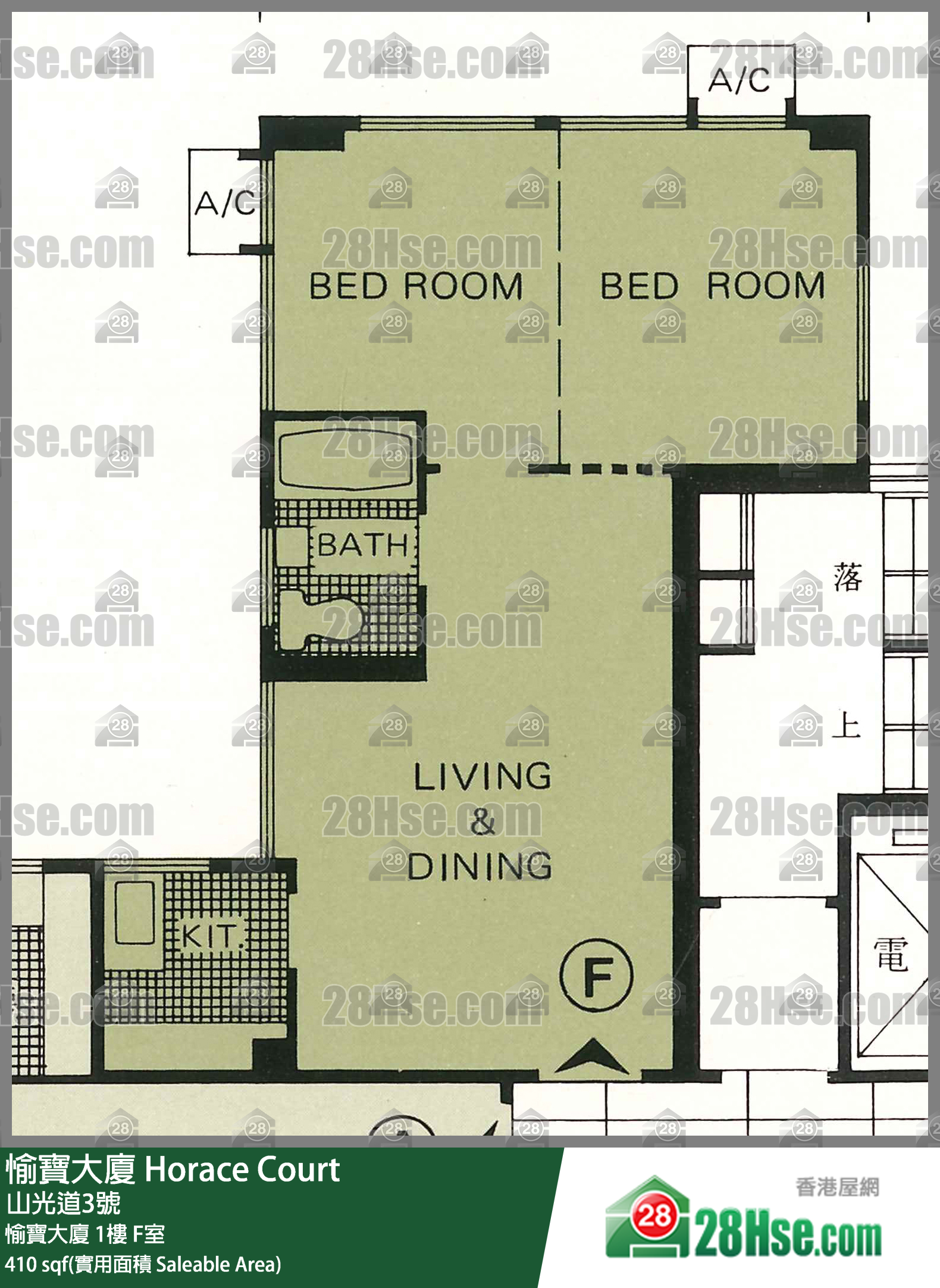 愉寶大廈 愉寶大廈 1樓 F室 平面圖
