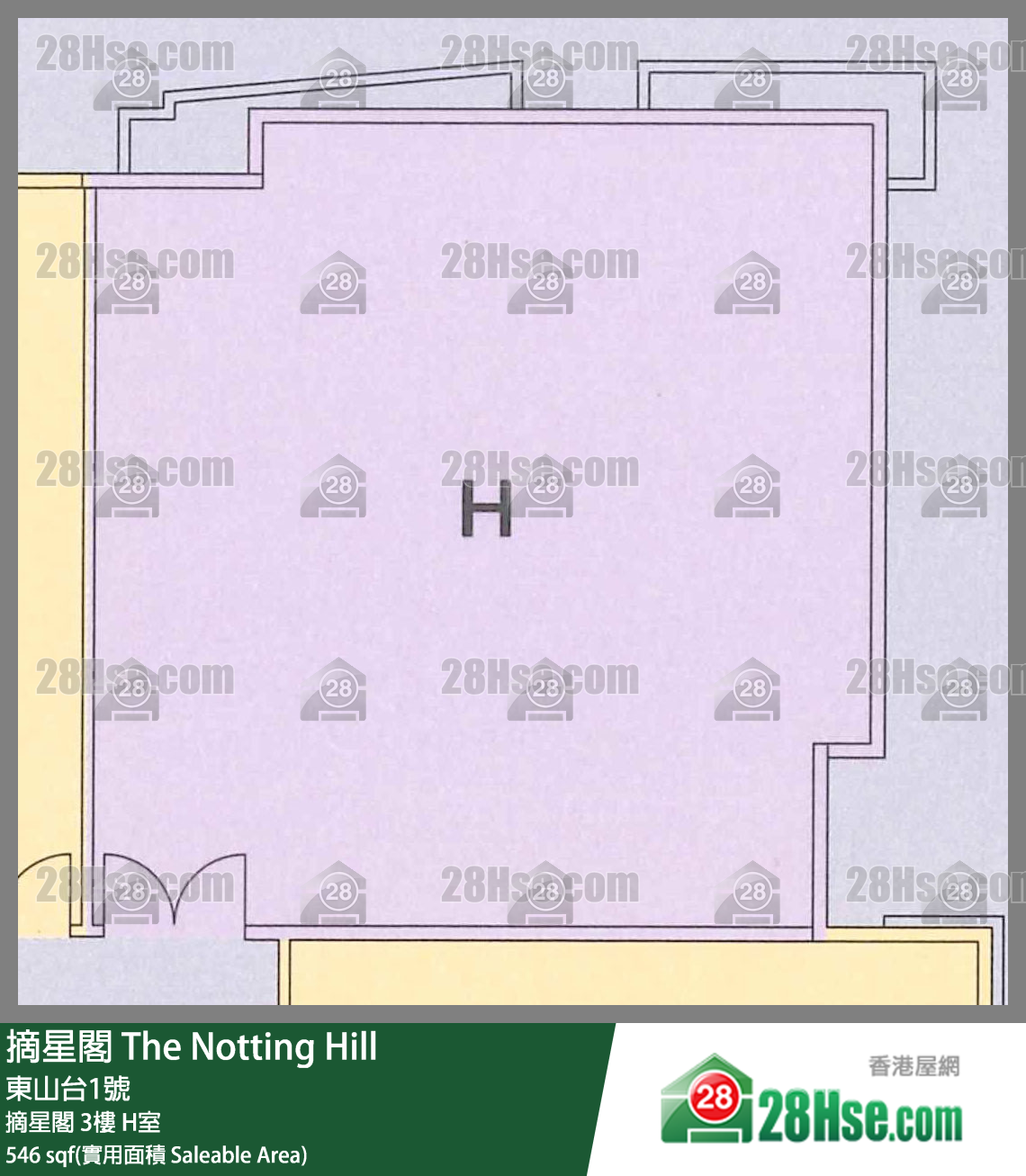 摘星閣 摘星閣3樓 H室 平面圖