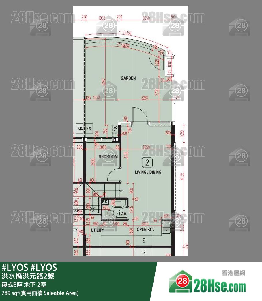 #LYOS 複式B座 2室 平面圖
