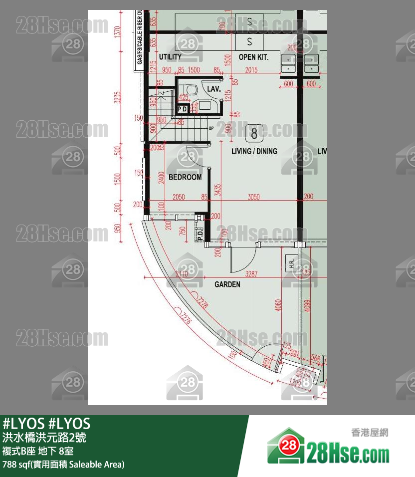 #LYOS 复式B座 8室 平面图