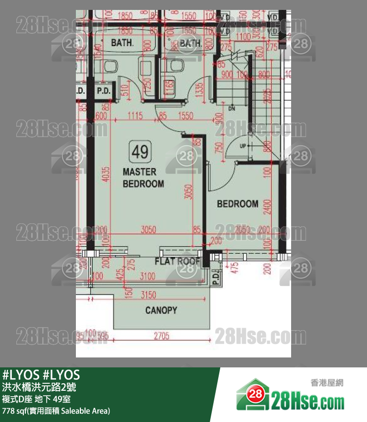 #LYOS 复式D座地下 49室 平面图