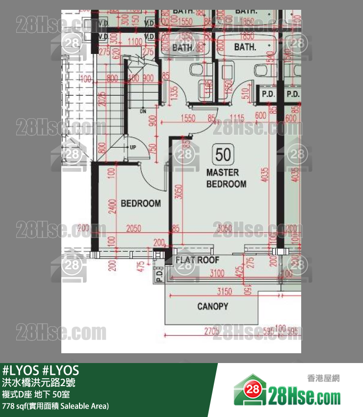#LYOS 复式D座 50室 平面图