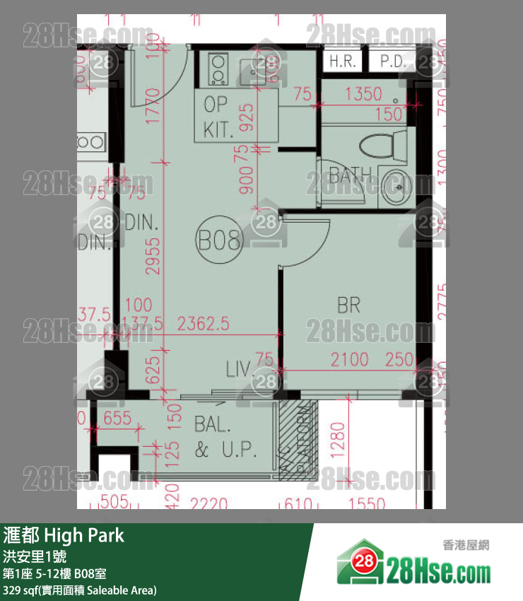 High Park Unit FloorPlan (Provided by 28Hse)