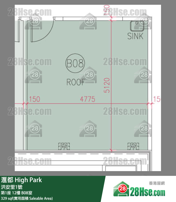 High Park Unit FloorPlan (Provided by 28Hse)