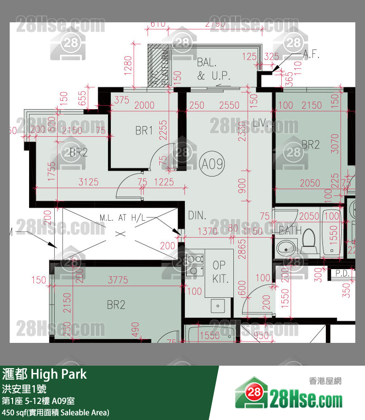 滙都 单位平面图(由 28Hse 提供)