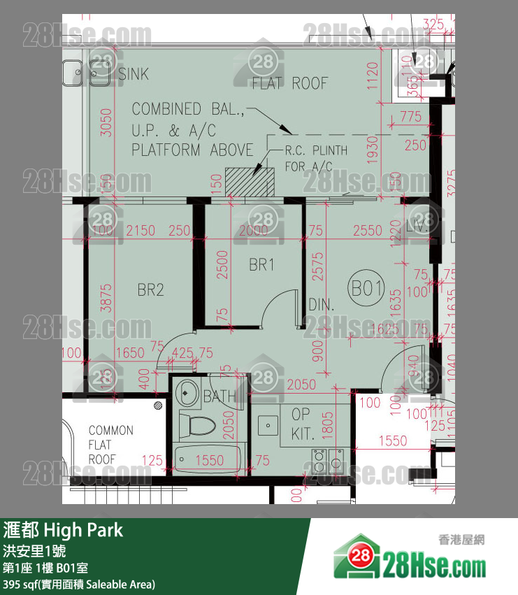 滙都 滙都I第1座1樓 B01室 平面圖