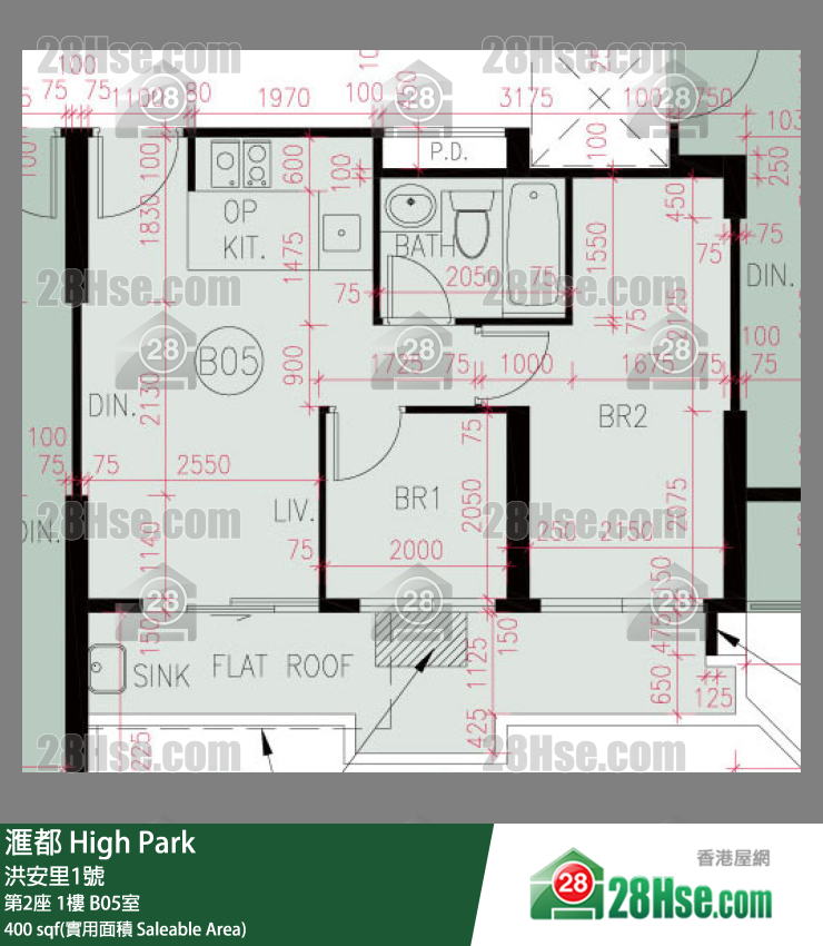 滙都 滙都I第2座1樓 B05室 平面圖