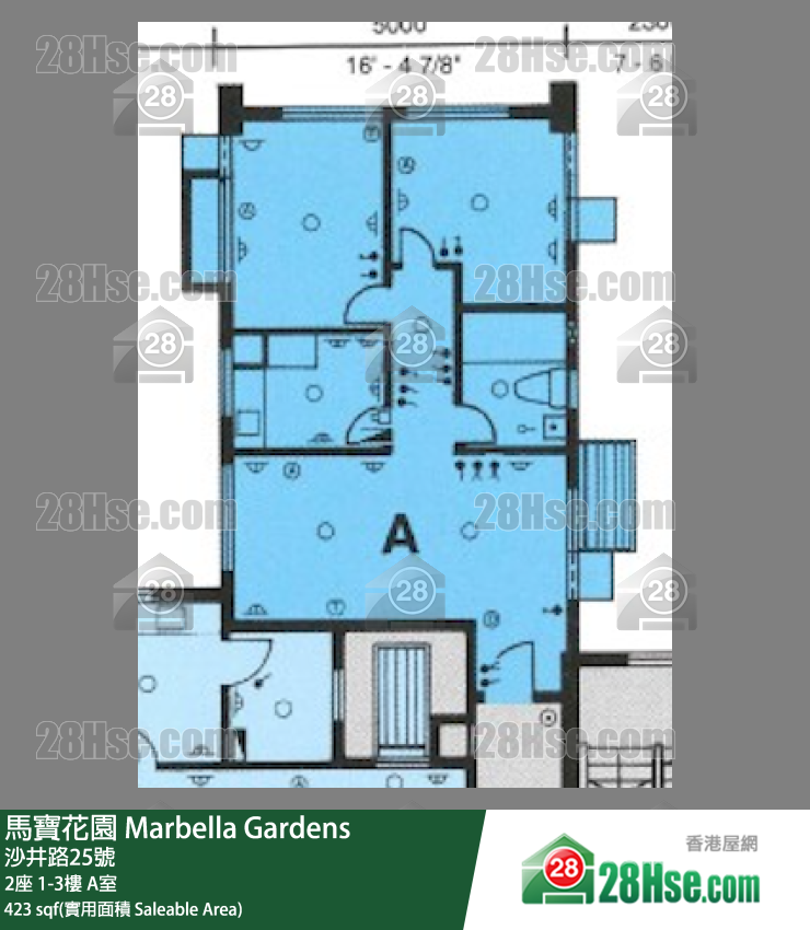 馬寶花園 2座1樓 A室 平面圖