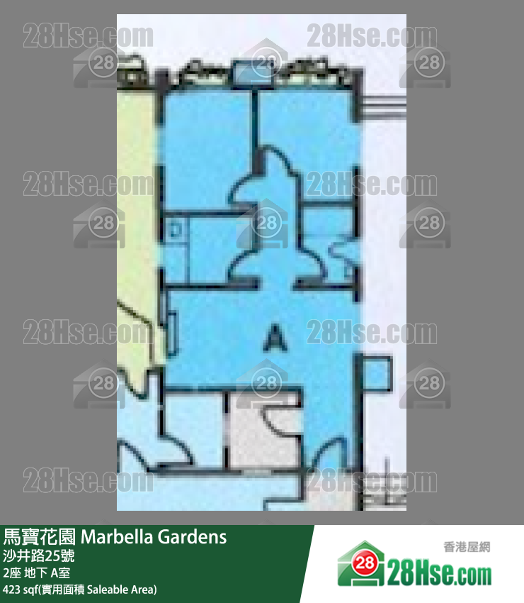 馬寶花園 2座地下 A室 平面圖