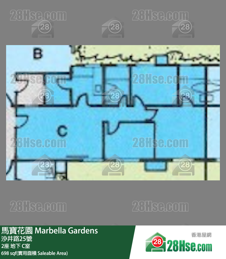 馬寶花園 2座地下 C室 平面圖