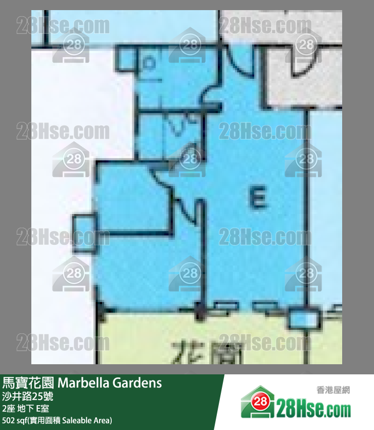 马宝花园 2座 E室 平面图