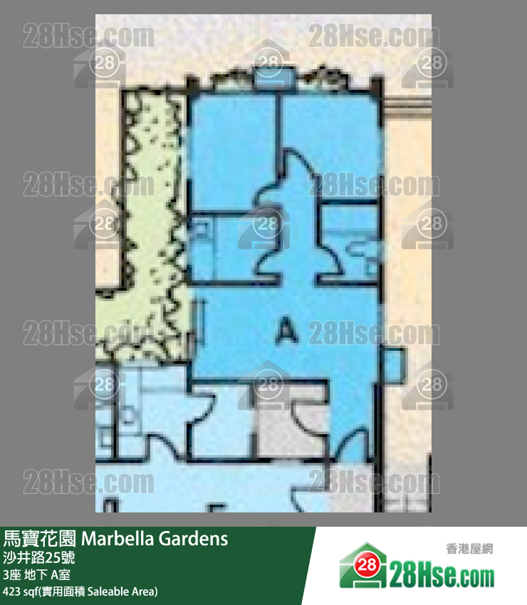 馬寶花園 3座地下 A室 平面圖