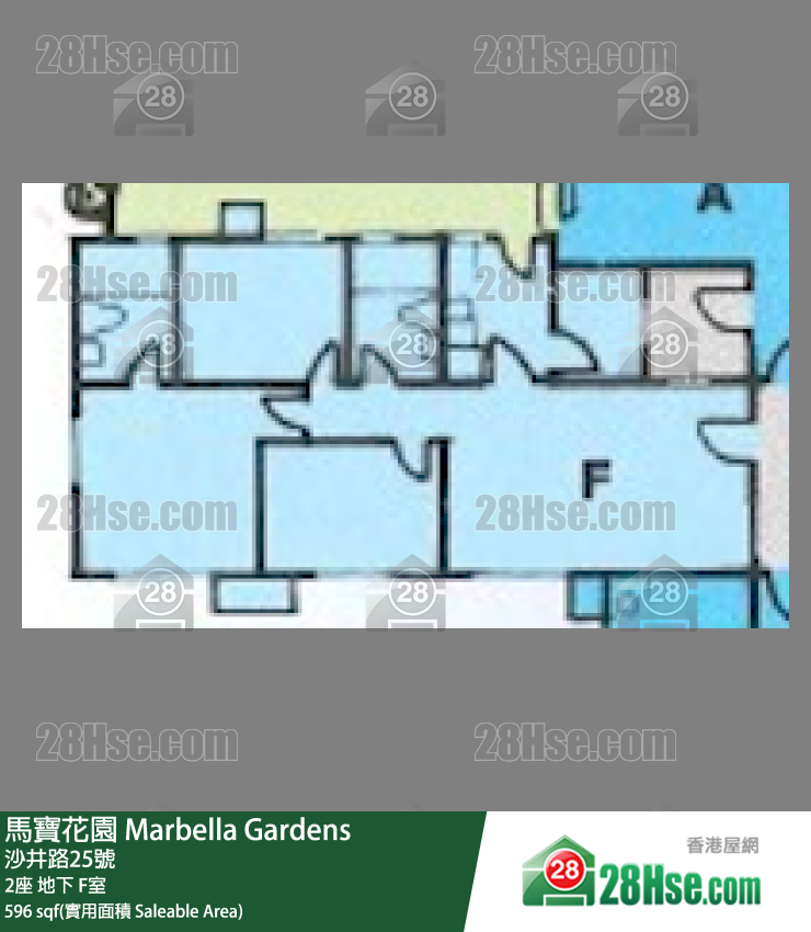 馬寶花園 2座地下 F室 平面圖