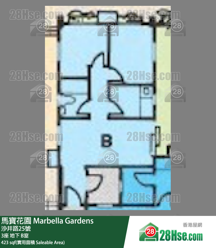 馬寶花園 3座地下 B室 平面圖