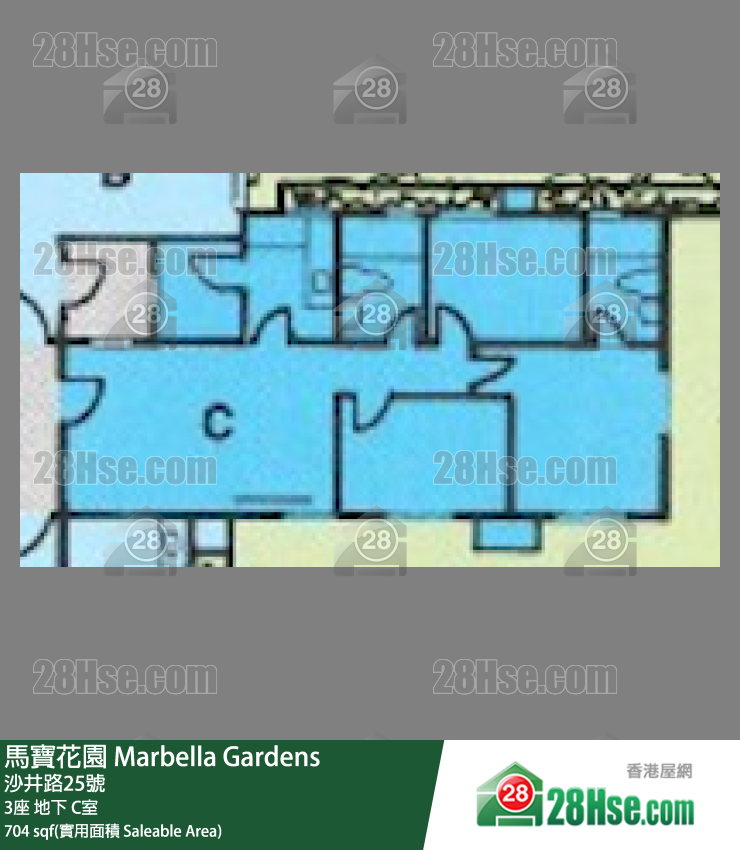 馬寶花園 3座地下 C室 平面圖