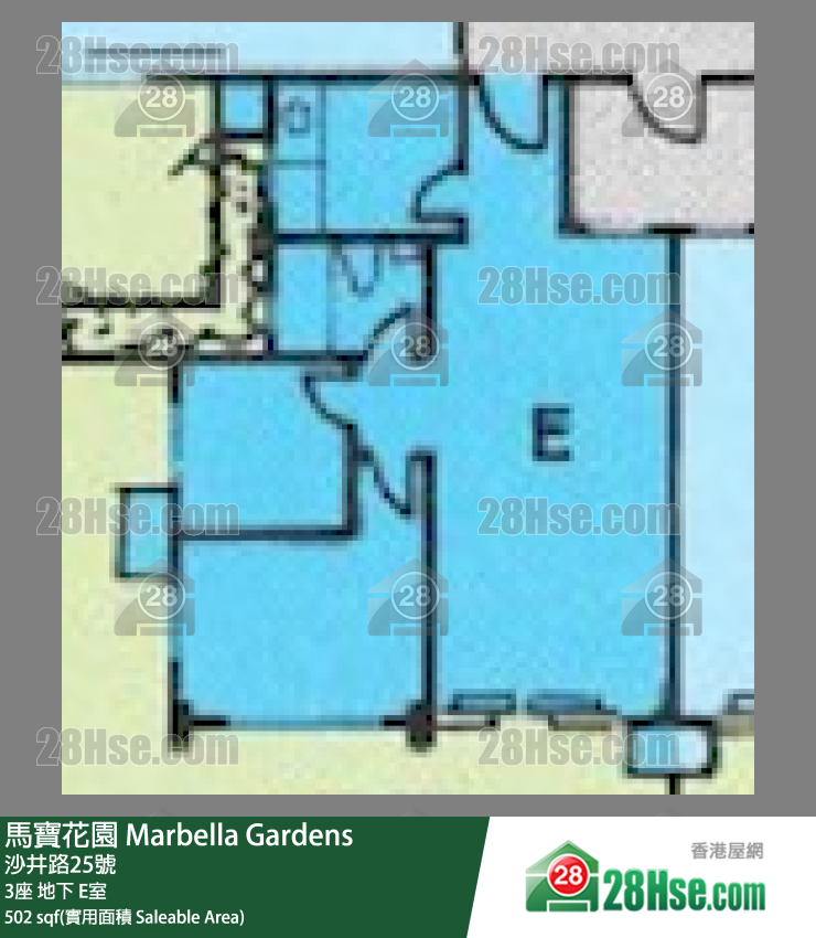 马宝花园 3座 E室 平面图