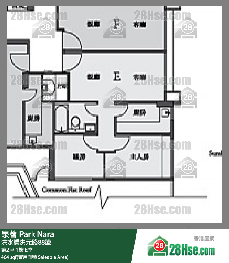 泉荟 第2座 1楼 E室 平面图