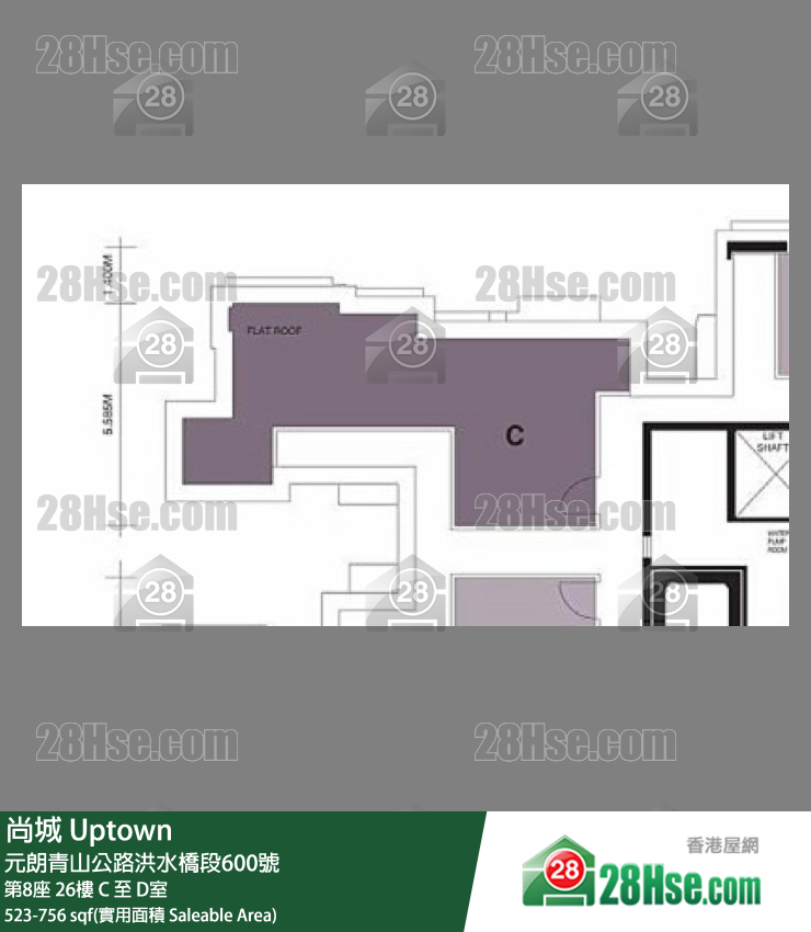 尚城 大廈第8座26樓 C室 平面圖
