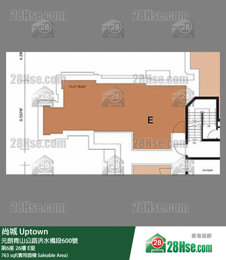 尚城 大廈第6座26樓 E室 平面圖