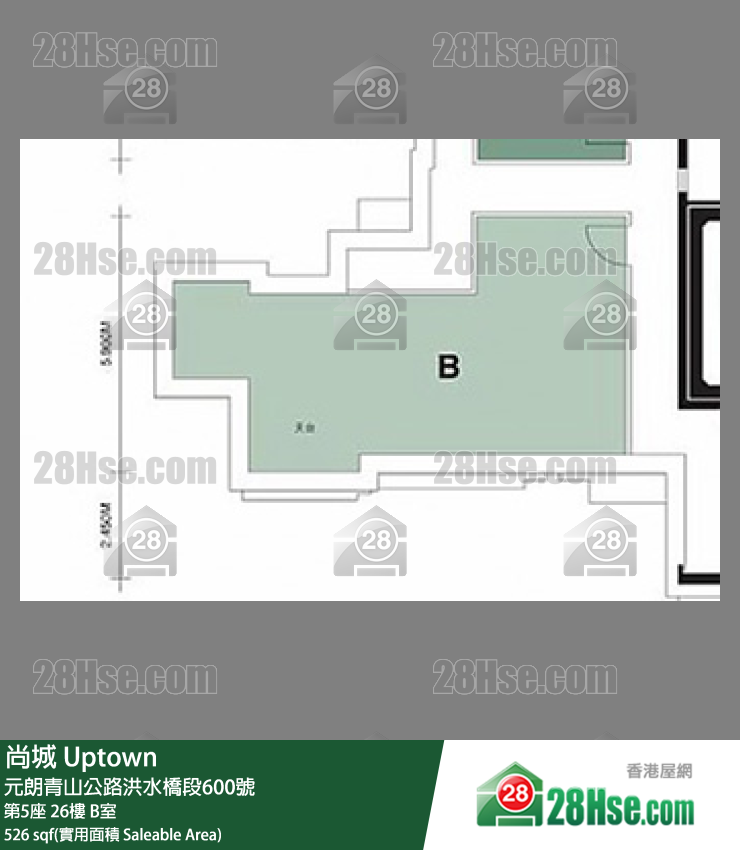 尚城 大廈 第5座 26樓 B室 平面圖