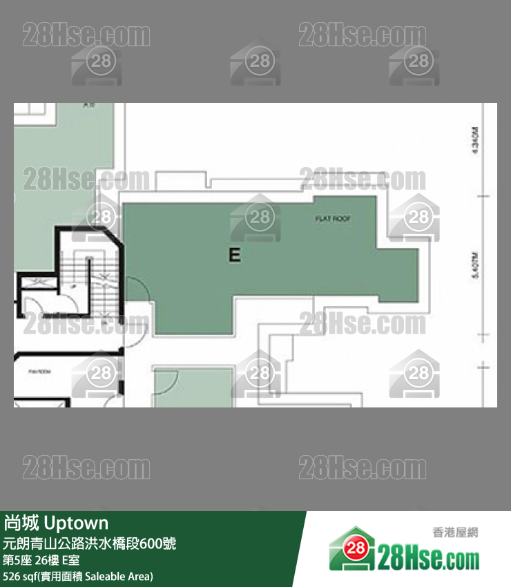 尚城 大厦第5座26楼 E室 平面图