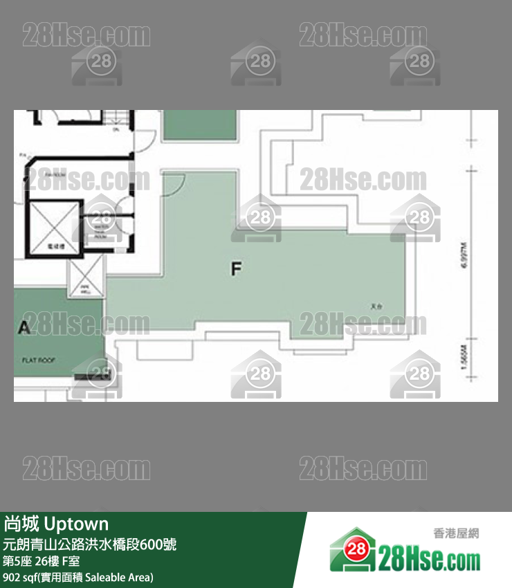 尚城 大廈 第5座 26樓 F室 平面圖