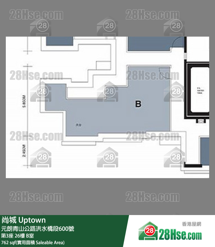 尚城 大廈第3座26樓 B室 平面圖