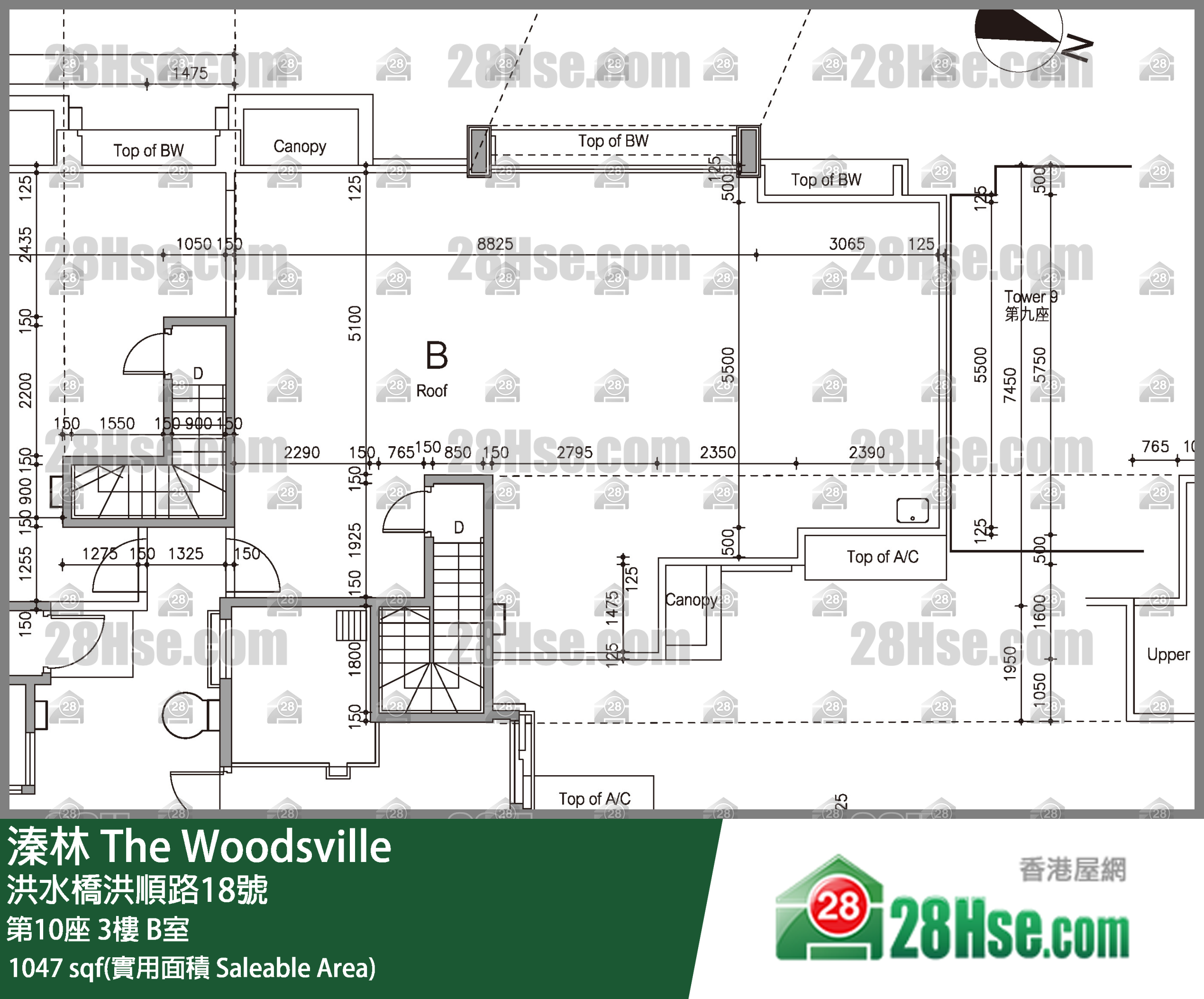 溱林 大廈 第10座 3樓 B室 平面圖