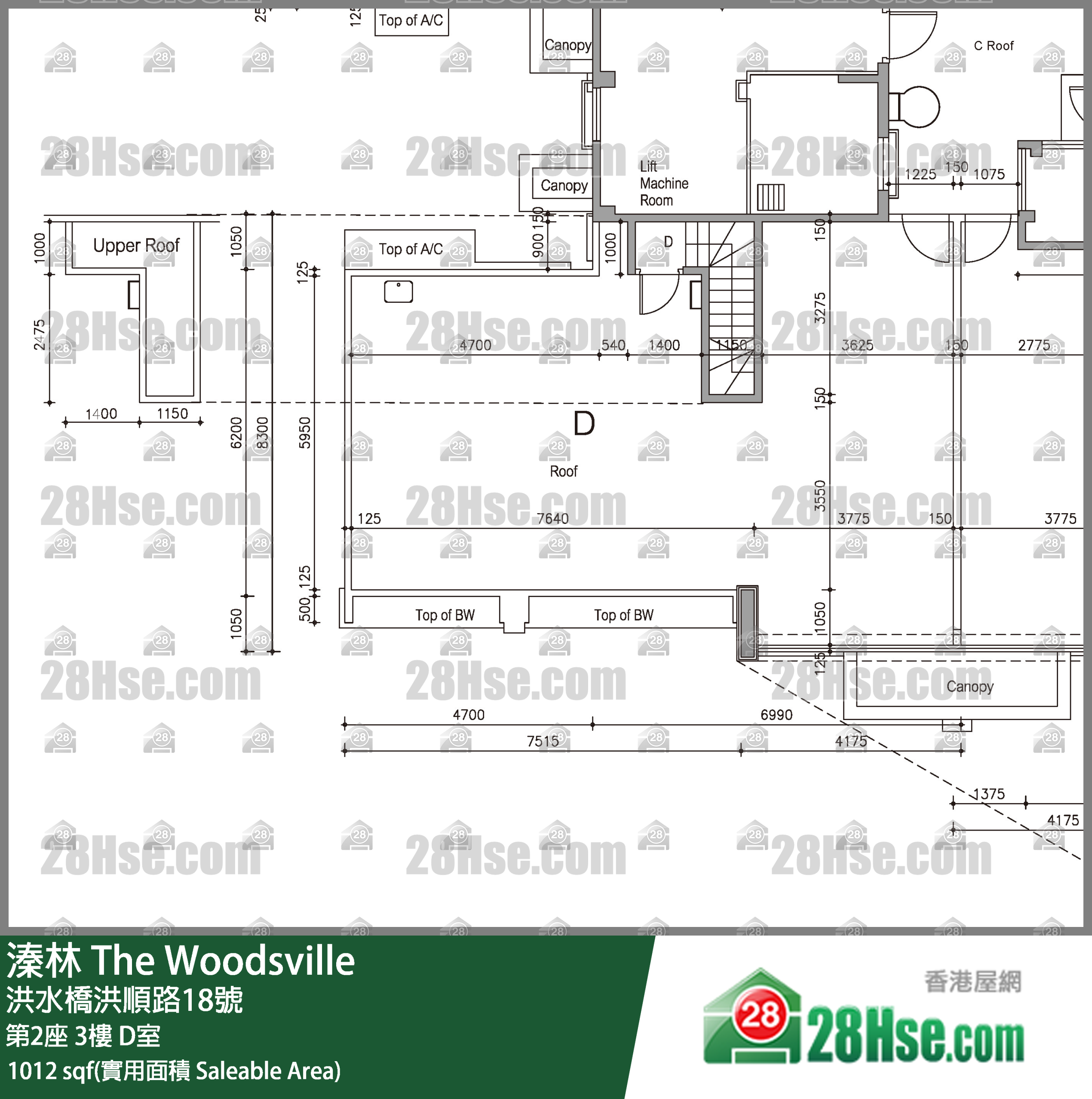 溱林 大厦第2座3楼 D室 平面图