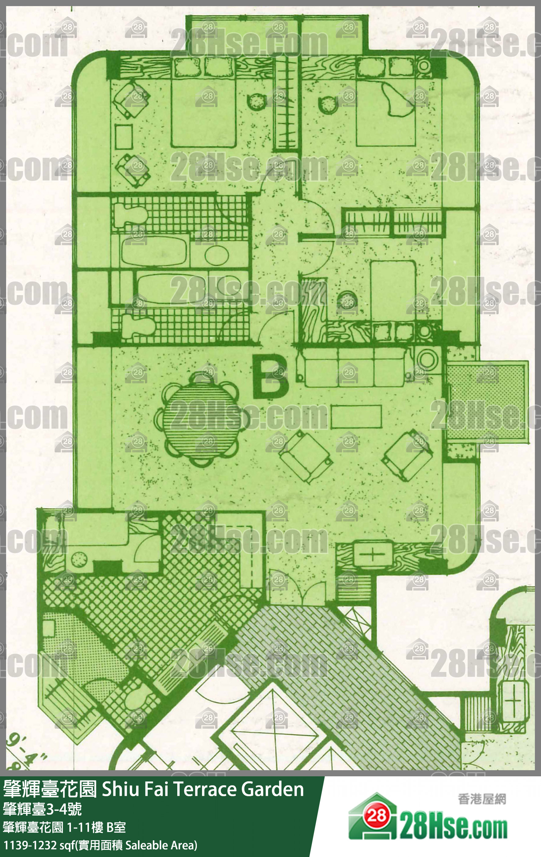 肇輝臺花園 肇輝臺花園11樓 B室 平面圖