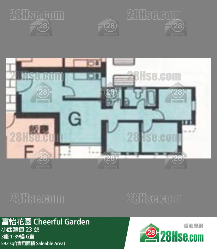 富怡花園 3座11樓 G室 平面圖