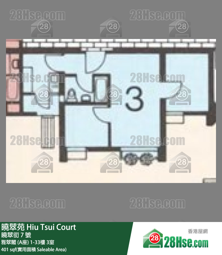 晓翠苑 单位平面图(由 28Hse 提供)