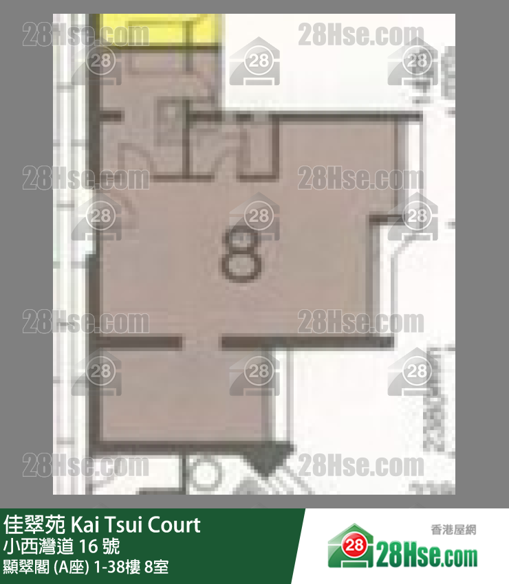 佳翠苑 显翠阁 (A座)2楼 8室 平面图