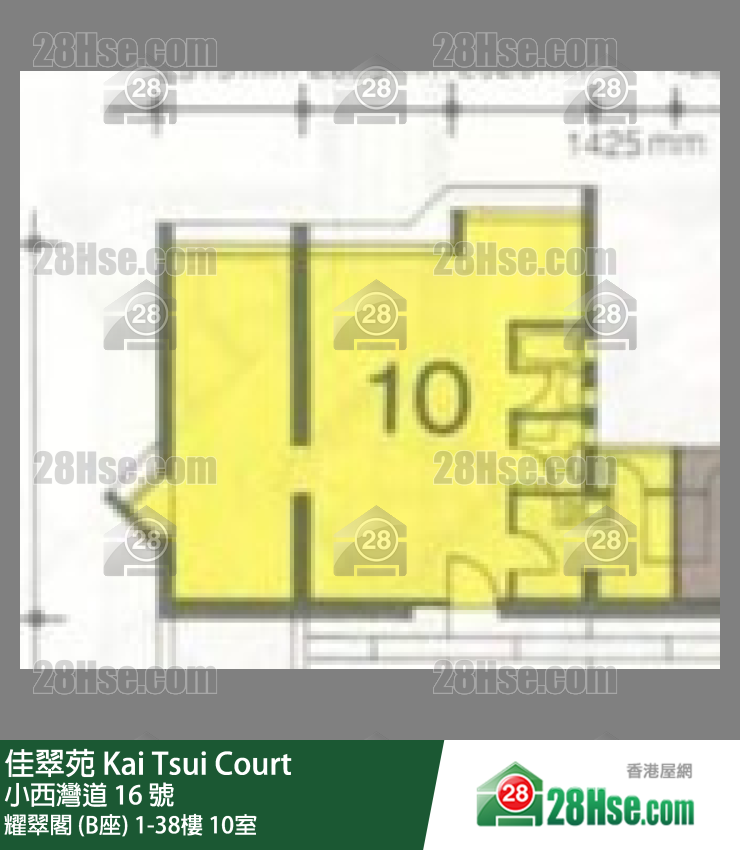 佳翠苑 耀翠阁 (B座)16楼 10室 平面图