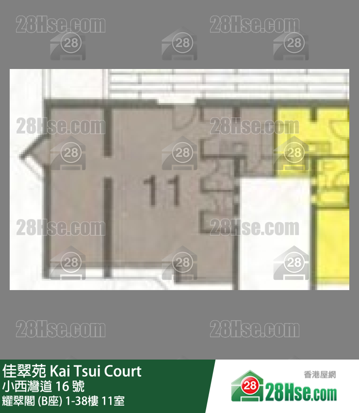 佳翠苑 耀翠阁 (B座)36楼 11室 平面图