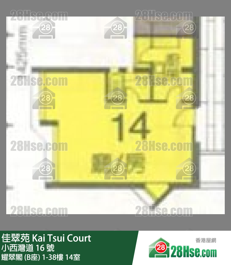 佳翠苑 耀翠阁 (B座)10楼 14室 平面图