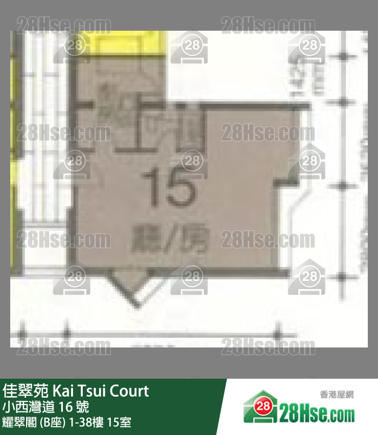 佳翠苑 耀翠阁 (B座)33楼 15室 平面图