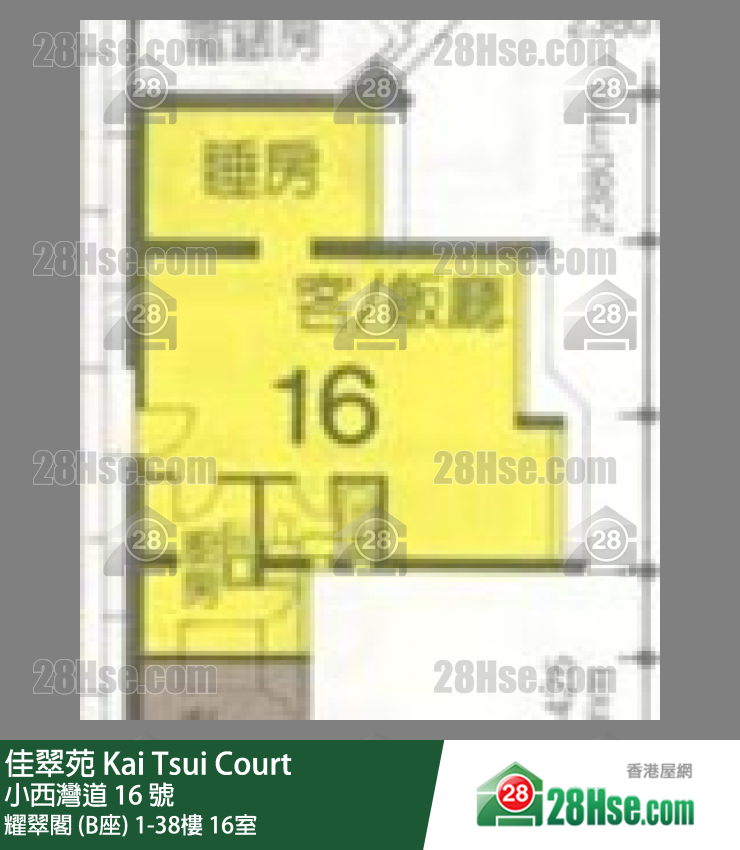 佳翠苑 耀翠阁 (B座)31楼 16室 平面图