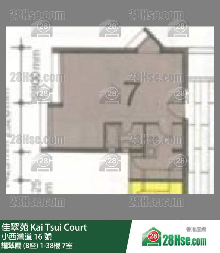 佳翠苑 耀翠阁 (B座)17楼 7室 平面图