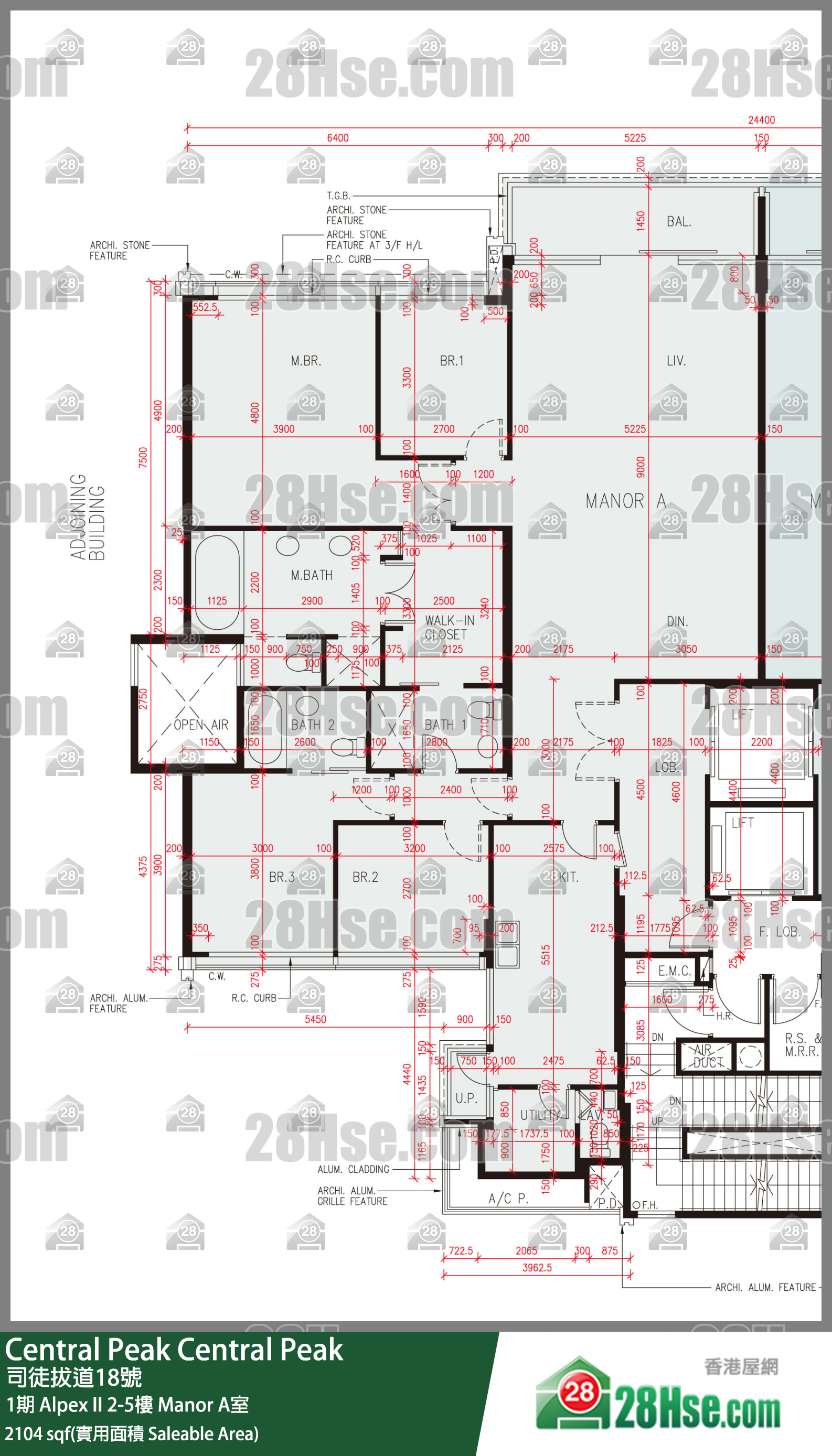 Central Peak Unit FloorPlan (Provided by 28Hse)