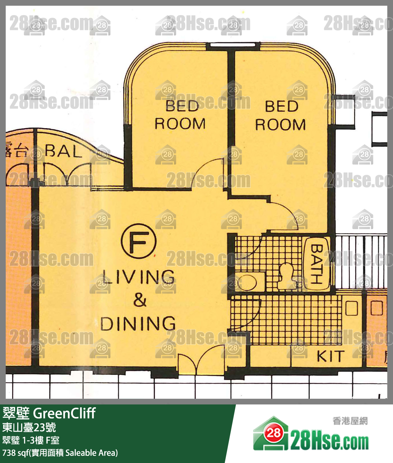 翠壁 翠璧2樓 F室 平面圖