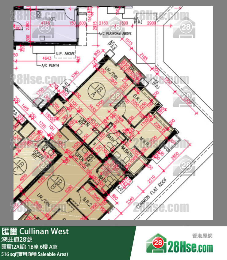 匯璽 匯璽(2A期) 1B座 6樓 A室 平面圖