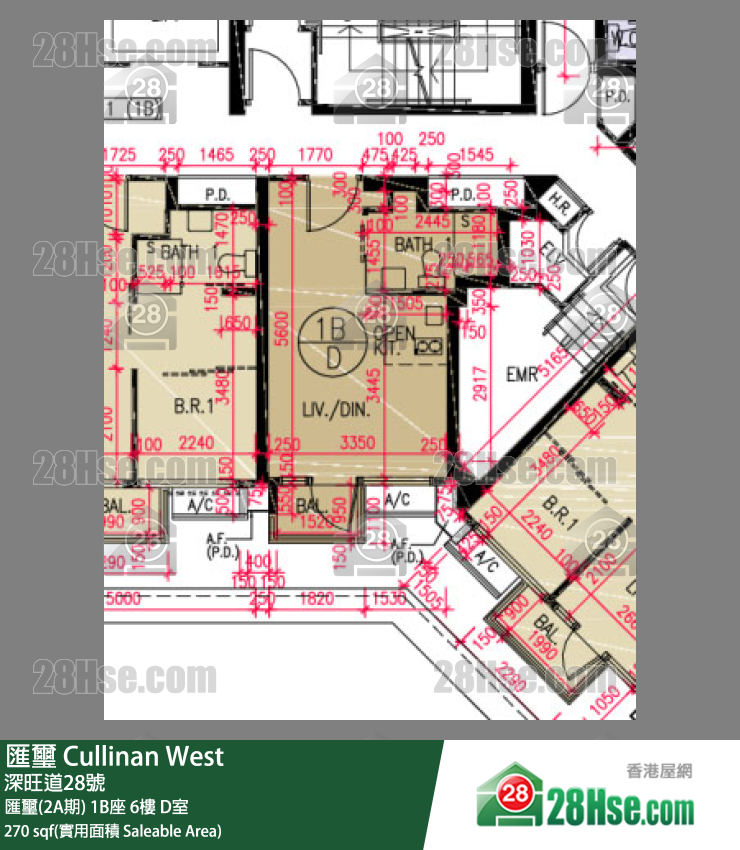 匯璽 匯璽(2A期)1B座6樓 D室 平面圖