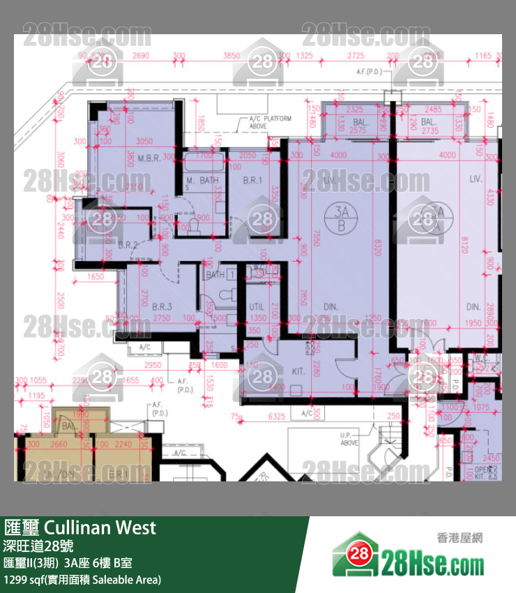 匯璽 匯璽II(3期)  3A座 6樓 B室 平面圖