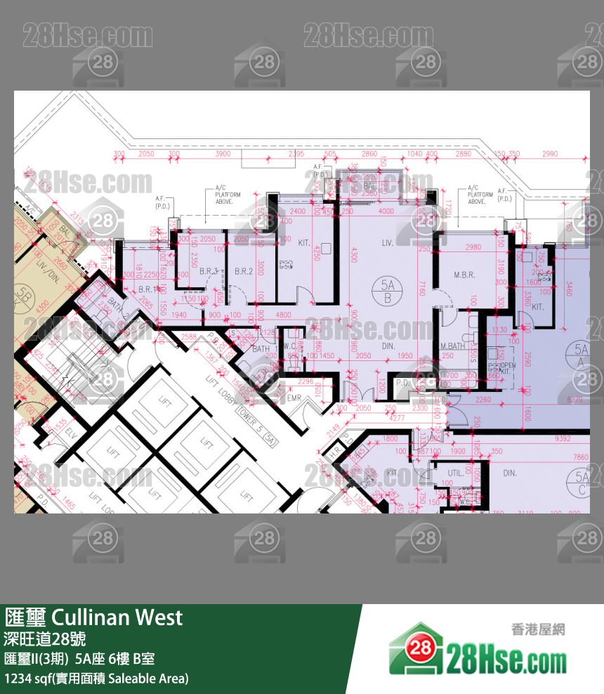 匯璽 匯璽II(3期)  5A座 6樓 B室 平面圖